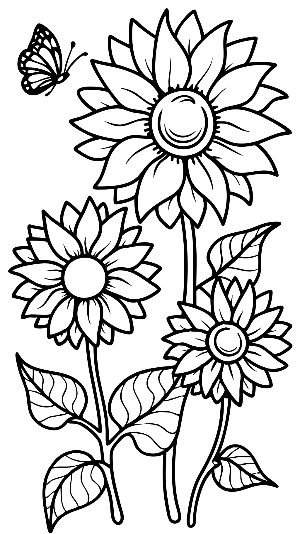 coloriage imprimable de tournesol